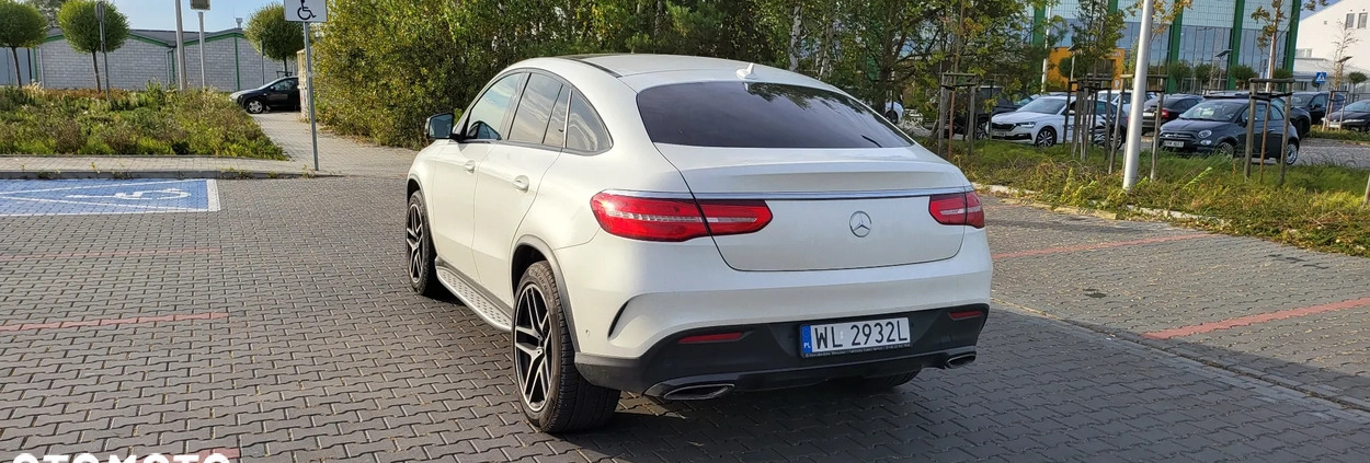 Mercedes-Benz GLE cena 209100 przebieg: 128000, rok produkcji 2016 z Warszawa małe 37